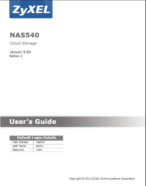 zyxel nas540 bedienungsanleitung