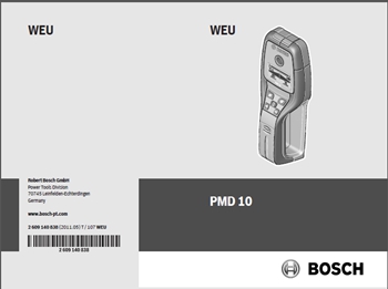 Bosch PMD 10 Bedienungsanleitung