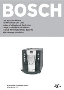 Bosch TCA 6001 Bedienungsanleitung