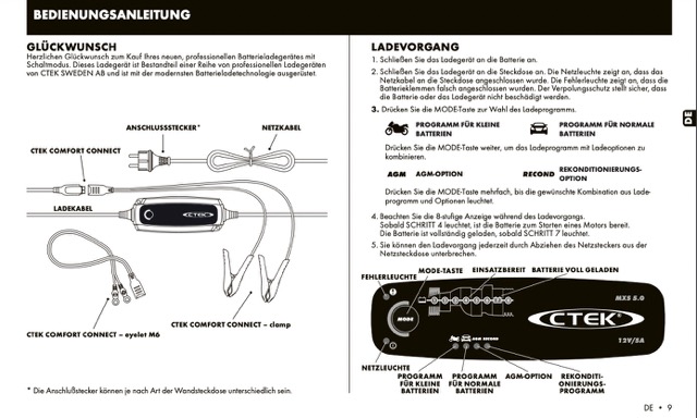 Ctek MXS 5.0 Bedienungsanleitung