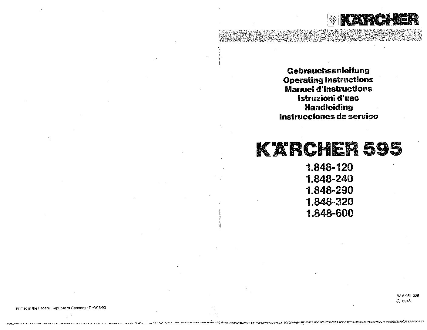 Kärcher 595 Bedienungsanleitung