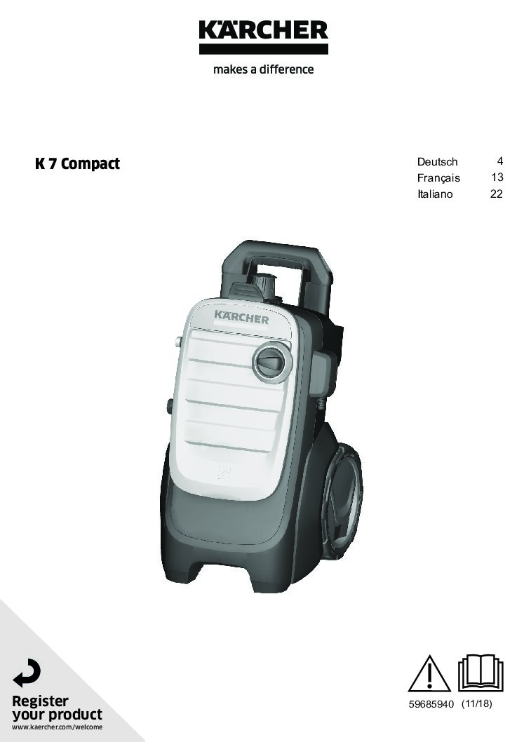 Kärcher K 7 Compact Bedienungsanleitung