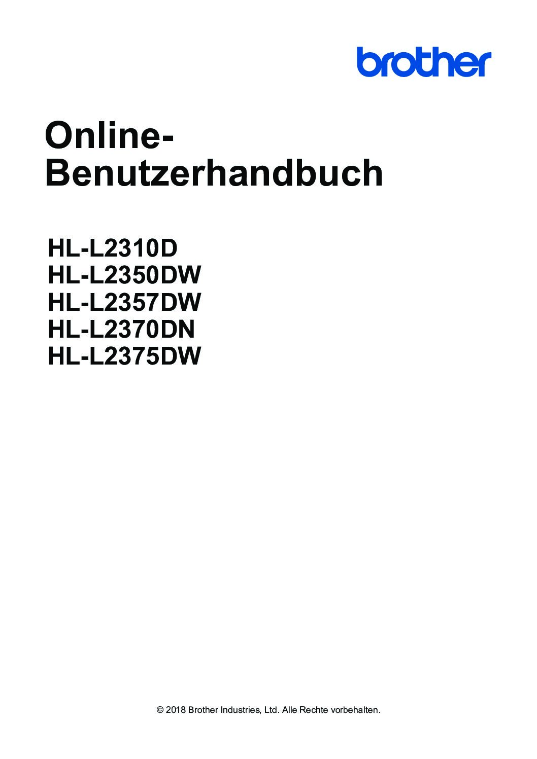 Brother HL-L2375DW Benutzerhandbuch