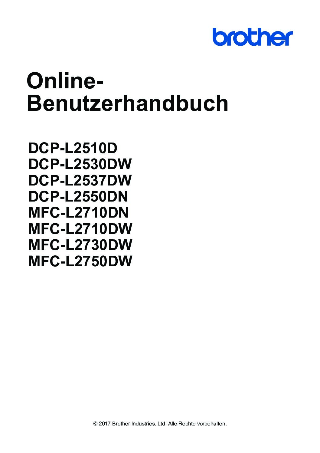 Brother MFC-L2710DW Benutzerhandbuch