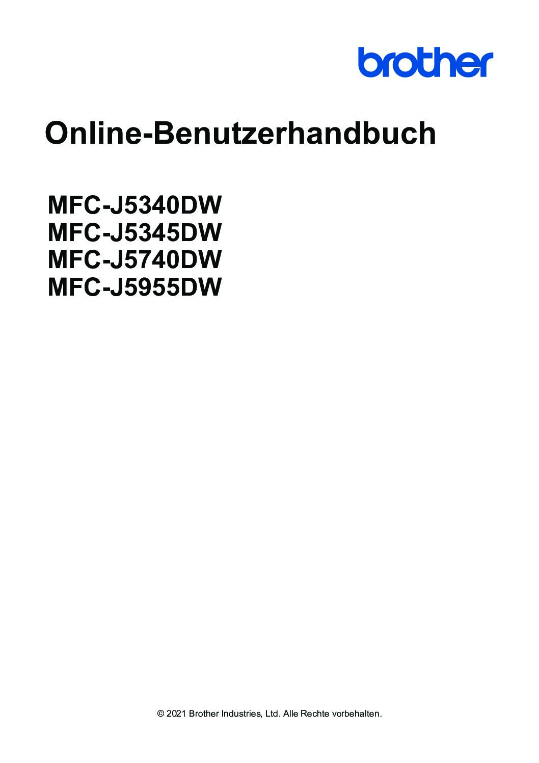Brother MFC-J5340DW Bedienungsanleitung