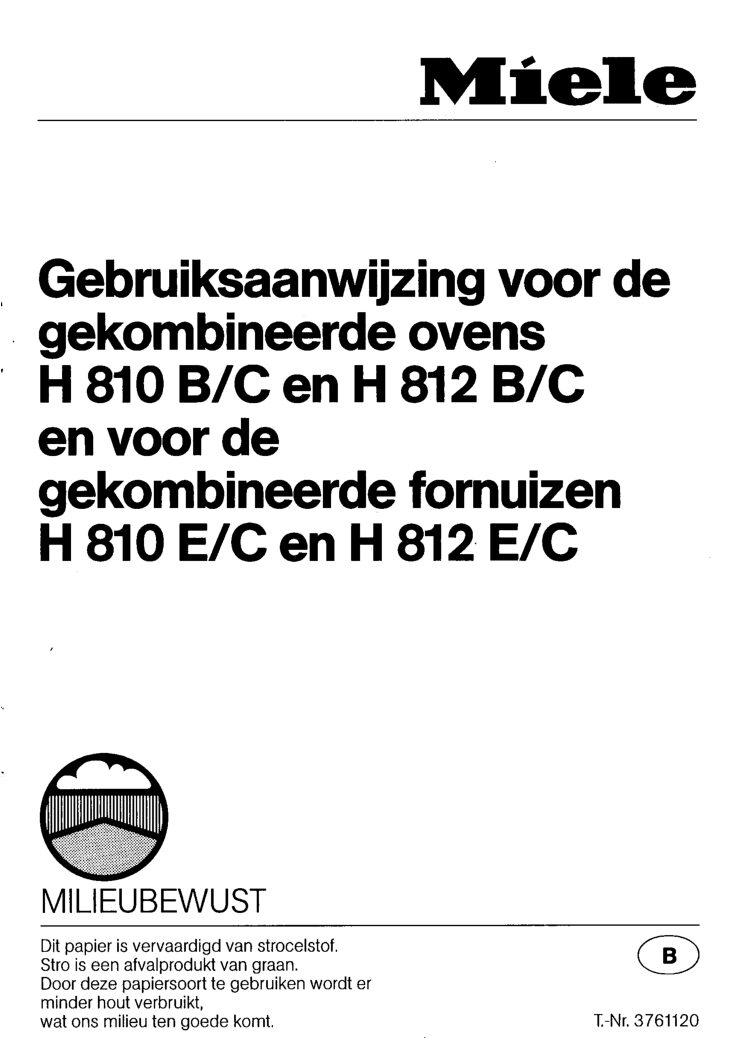 Miele H810 Bedienungsanleitung