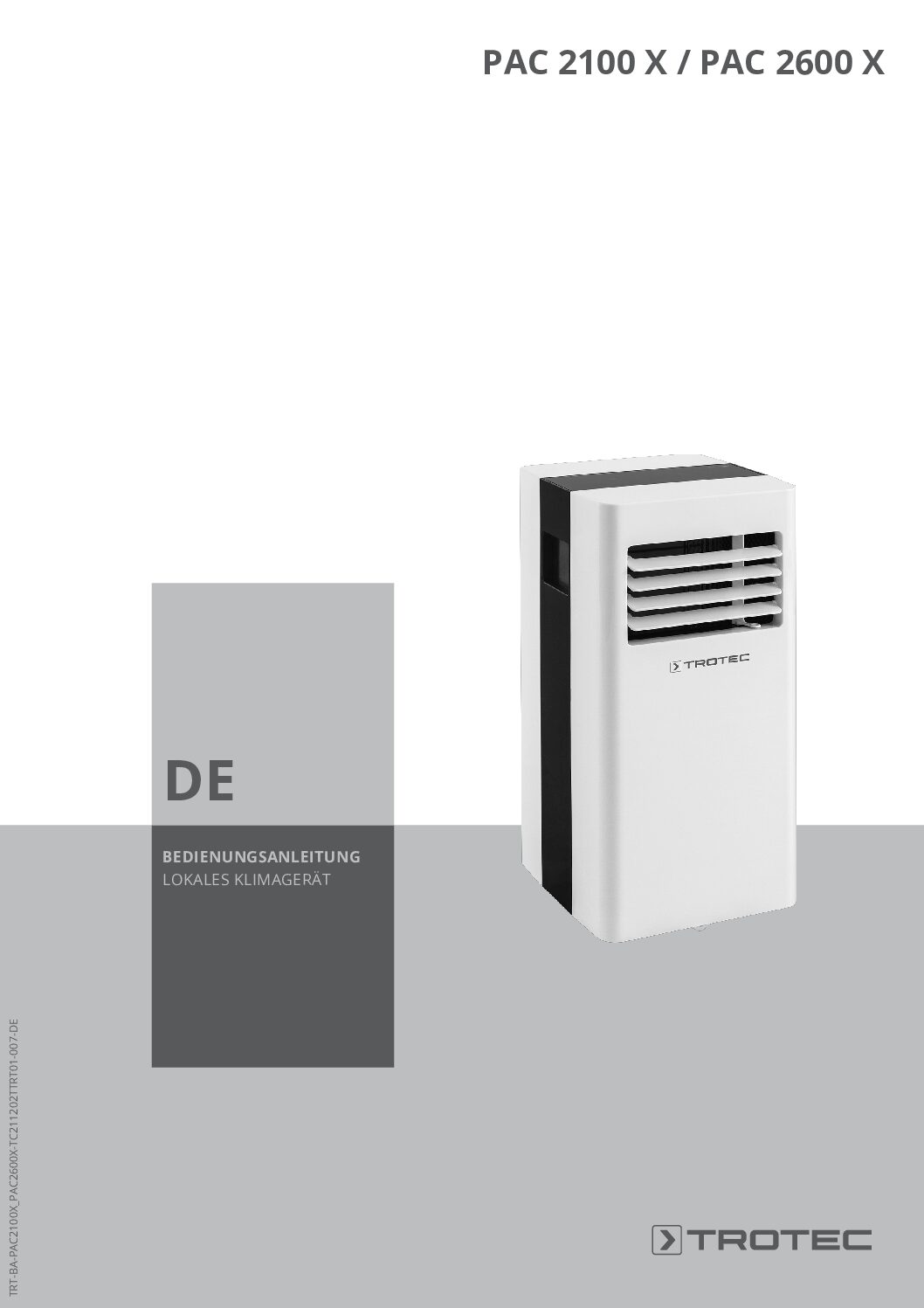 Trotec PAC 2100 X Bedienungsanleitung 