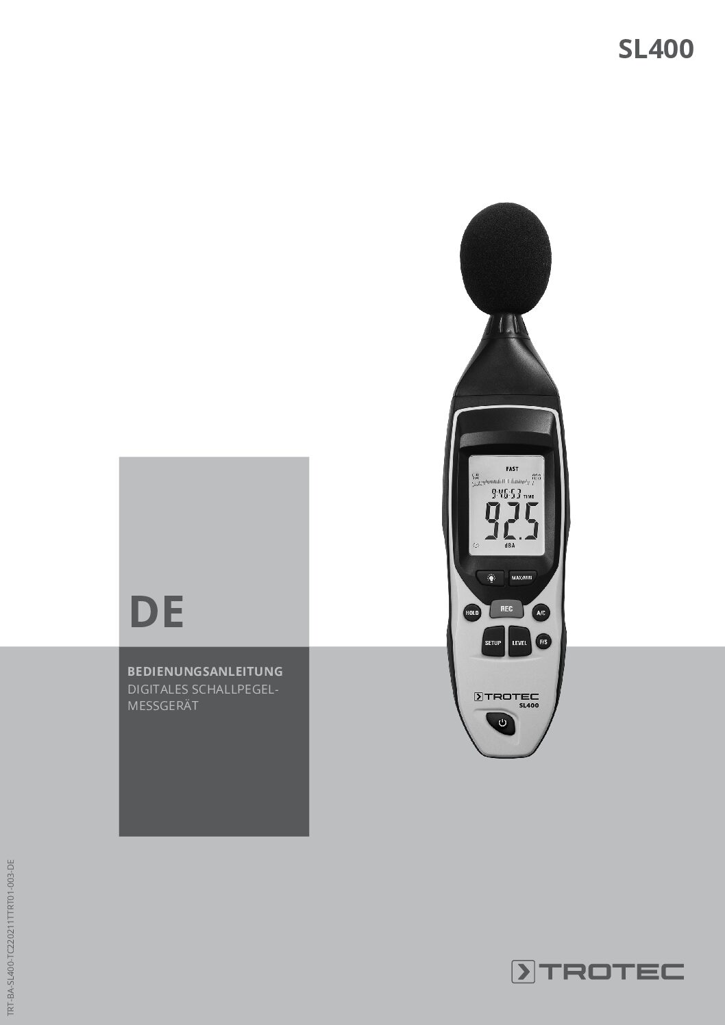 Trotec SL400 Bedienungsanleitung 