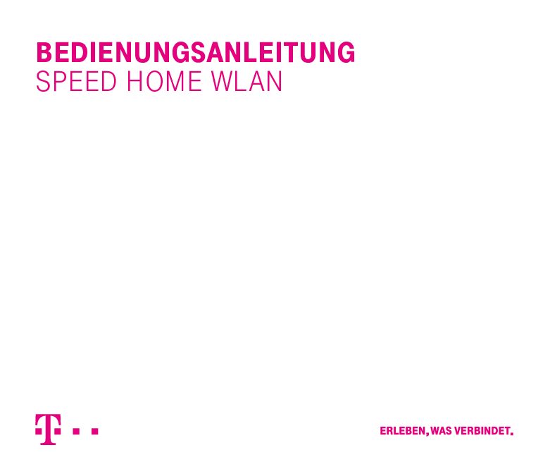 Telekom Speed Home WLAN Bedienungsanleitung