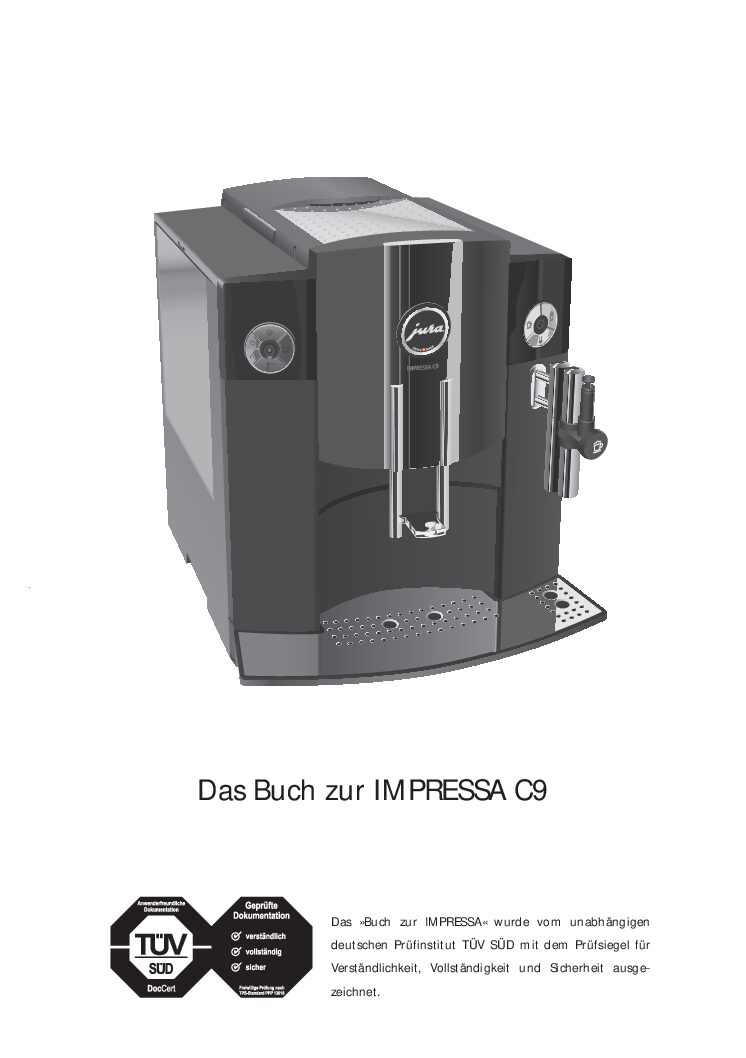 Jura IMPRESSA C9 Bedienungsanleitung 