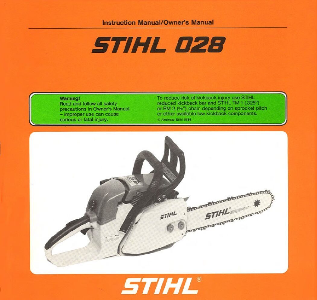 Stihl 028 Bedienungsanleitung