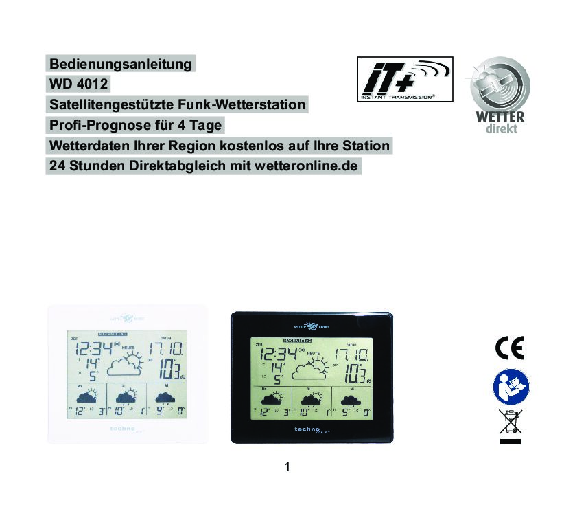 Technoline WD 4012 Bedienungsanleitung