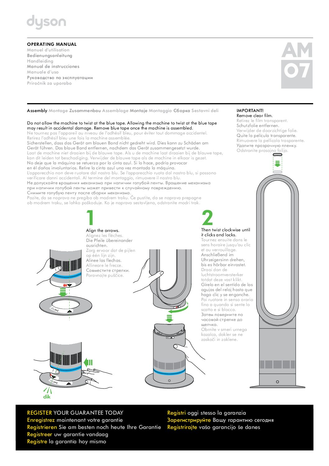 Dyson AM 07 Bedienungsanleitung