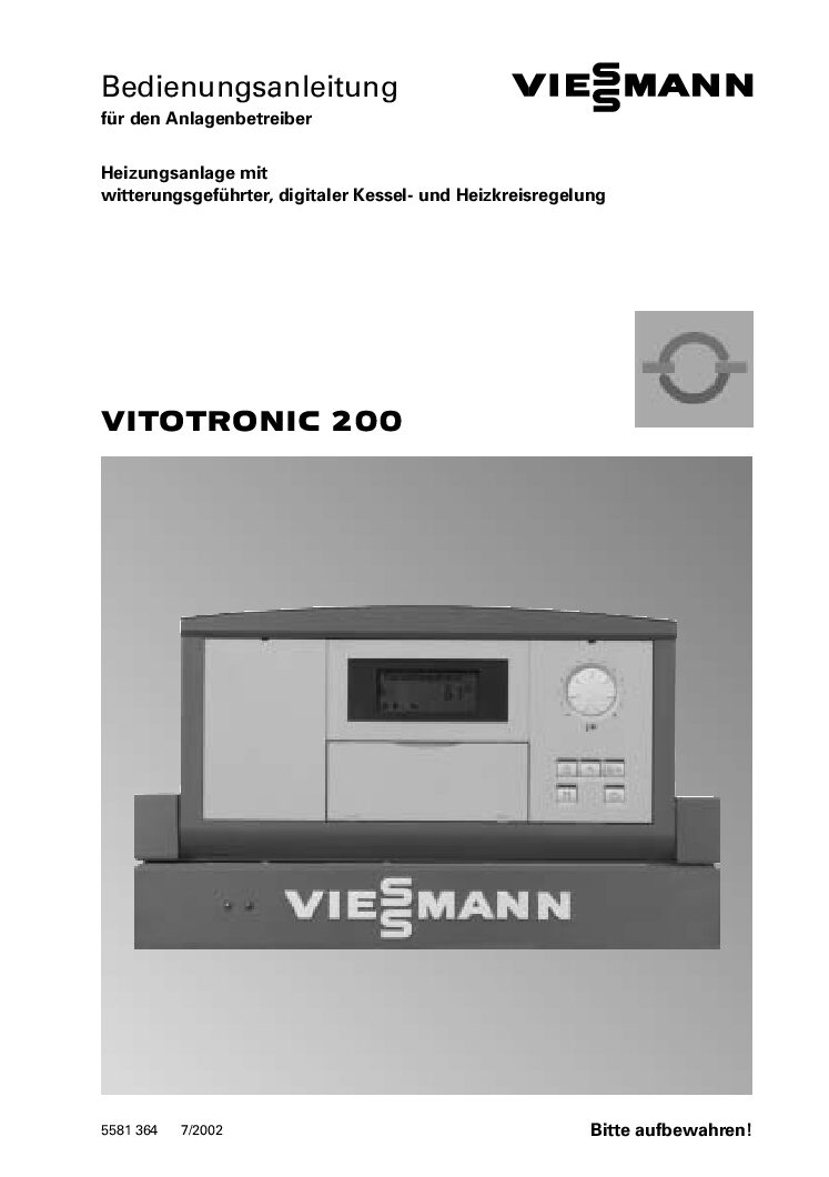 Viessmann Vitola 200 Bedienungsanleitung