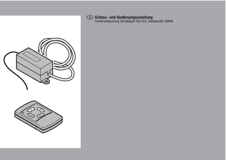 Hörmann 1-Kanal-Empfänger HE 1 Bedienungsanleitung