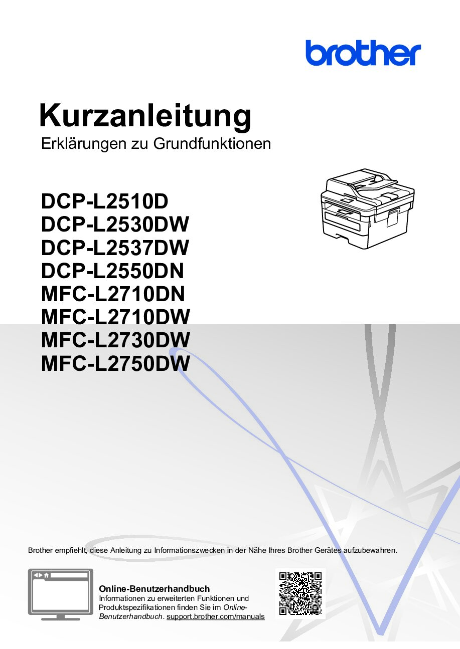 Brother DCP-L2530DW Bedienungsanleitung