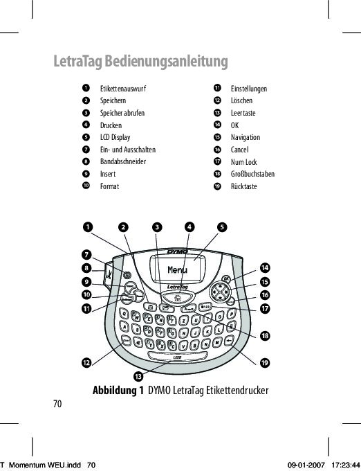 Dymo LetraTag Bedienungsanleitung