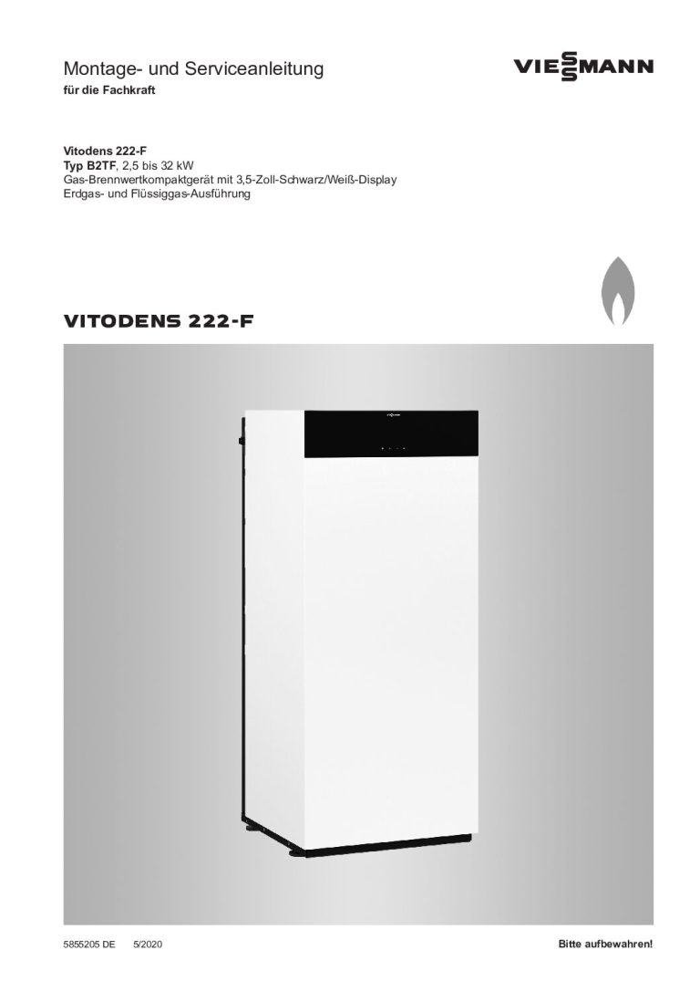 Vitodens 222-f Bedienungsanleitung