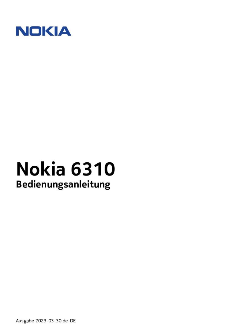Nokia 6310 Bedienungsanleitung