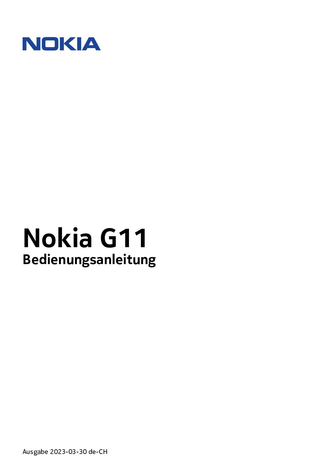 Nokia G11 Bedienungsanleitung