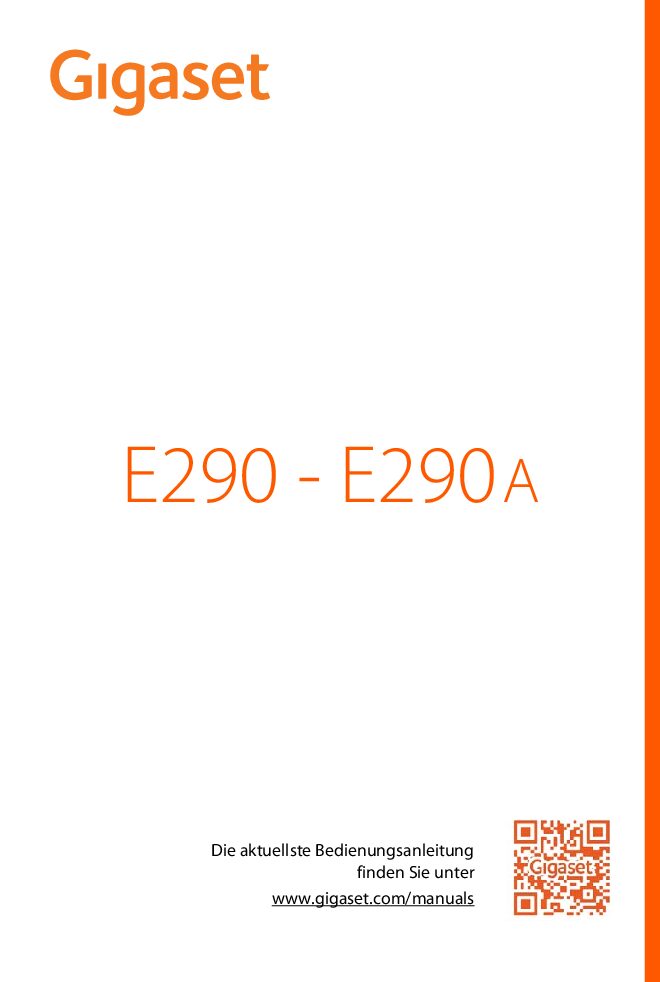 Gigaset E290-E290A Bedienungsanleitung