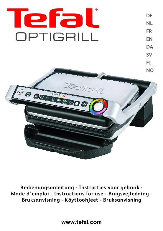 Tefal OptiGrill Bedienungsanleitung