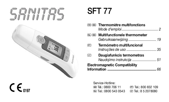 Sanitas SFT 77 Bedienungsanleitung