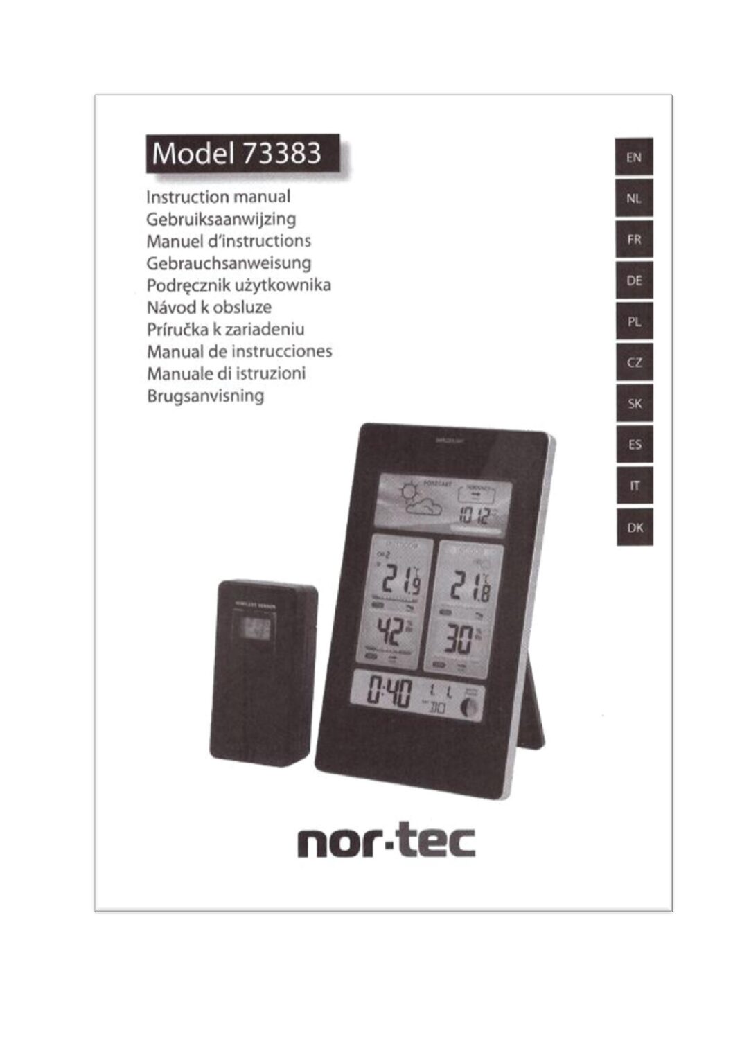 Nor-tec Model 73383 Bedienungsanleitung