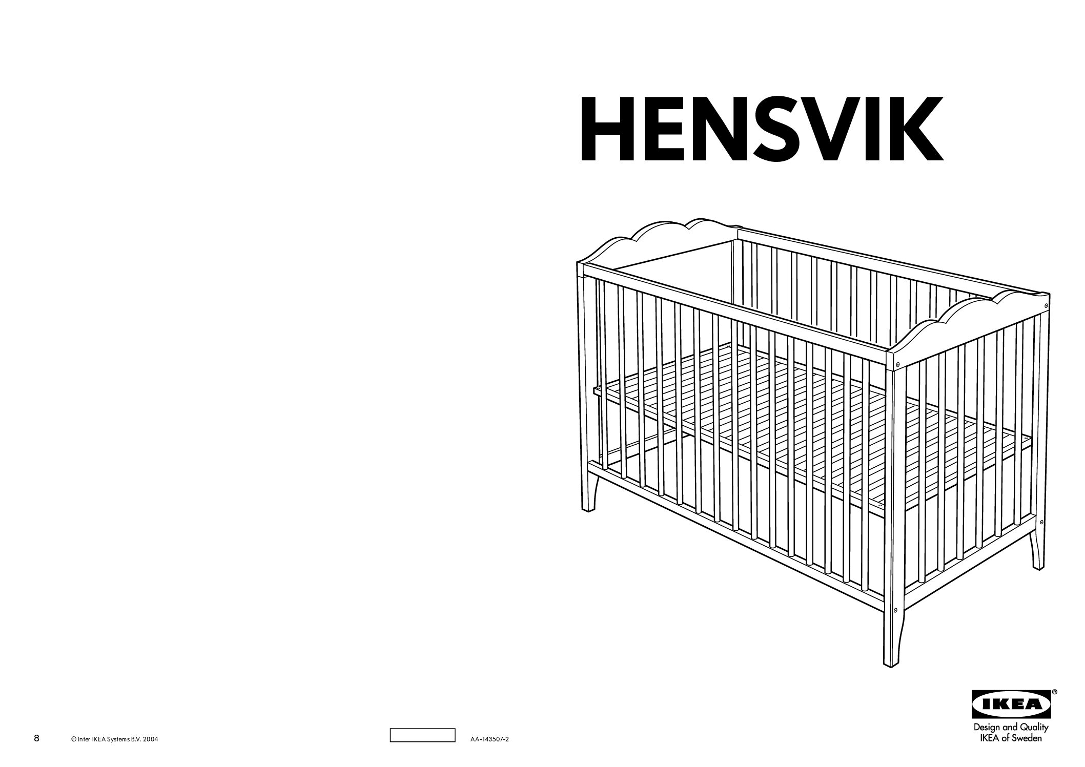 Ikea Hensvik babybed Bedienungsanleitung