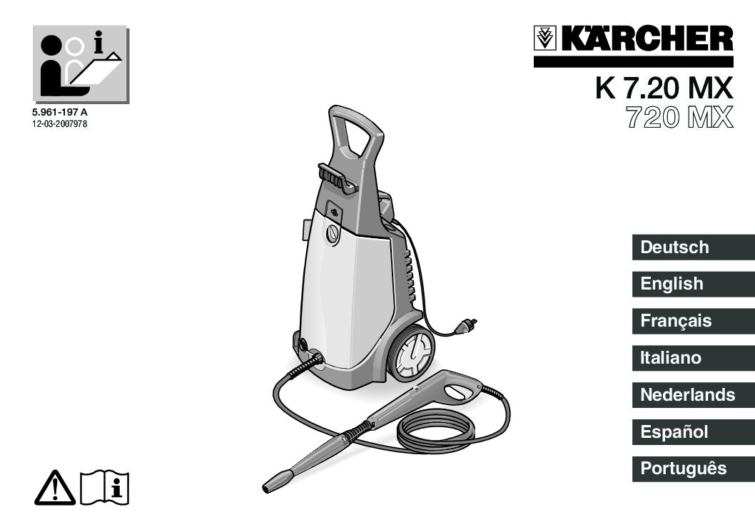 Karcher K 7.20MX Bedienungsanleitung