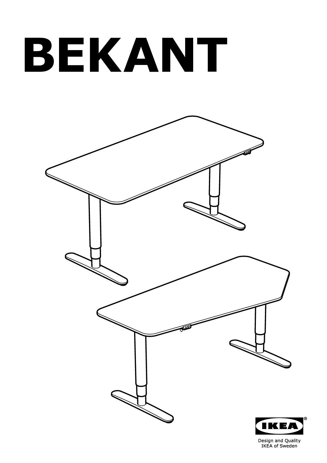Ikea BEKANT Bureau Bedienungsanleitung