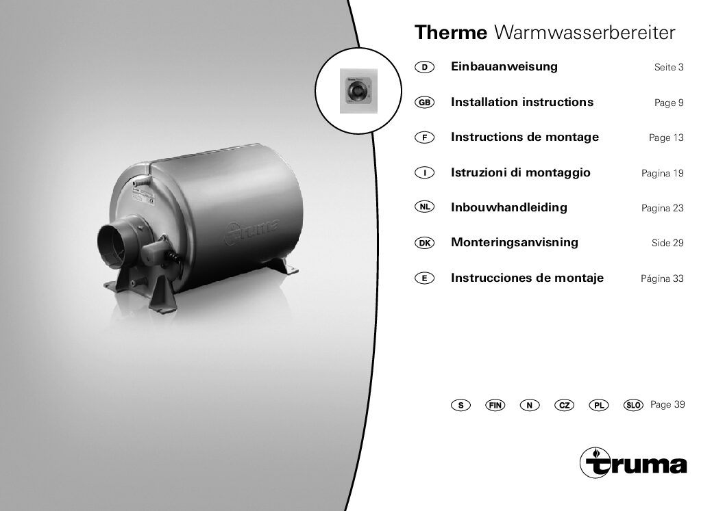 Truma Therme Bedienungsanleitung