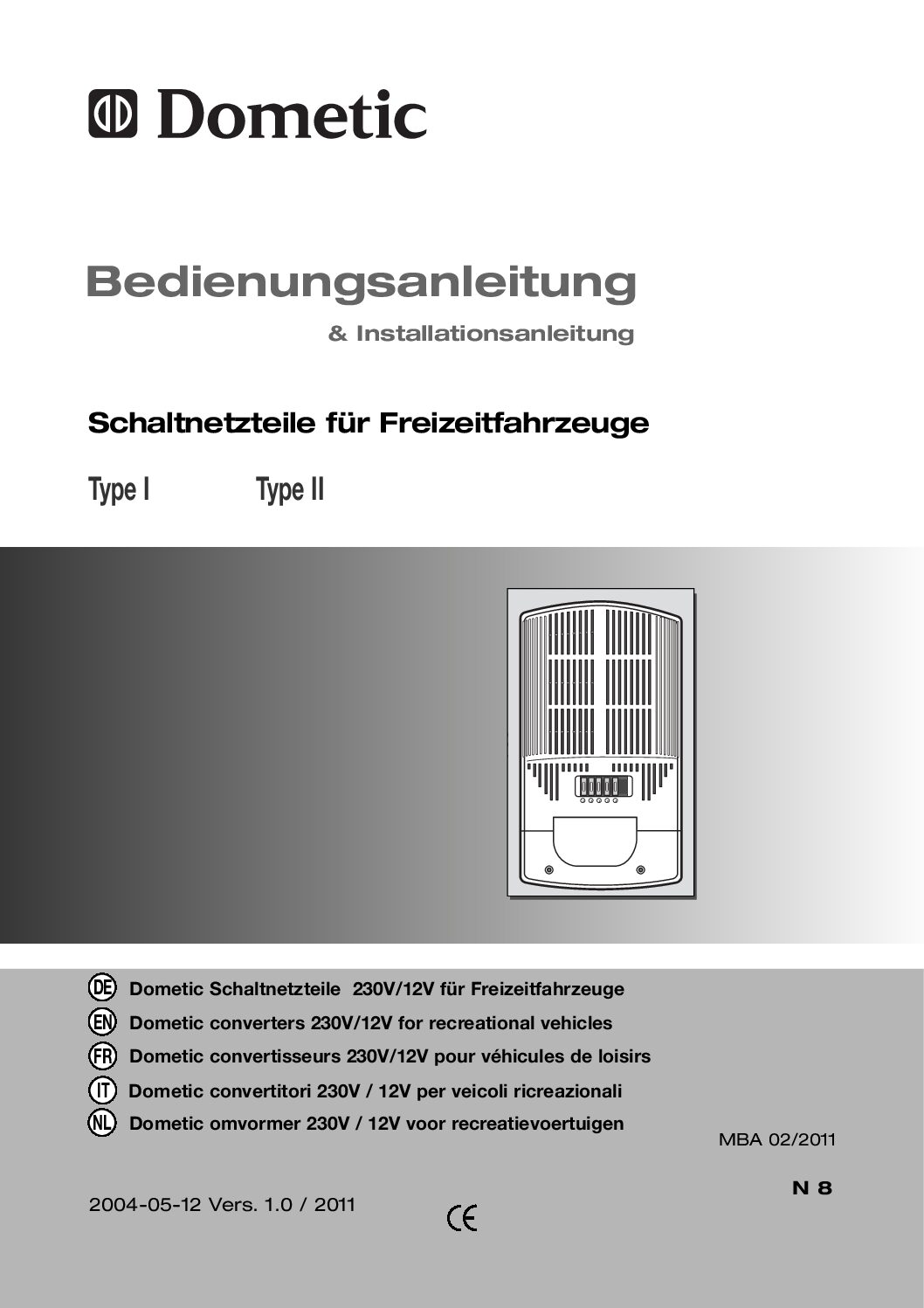 Dometic Converter 230V - 12V Bedienungsanleitung