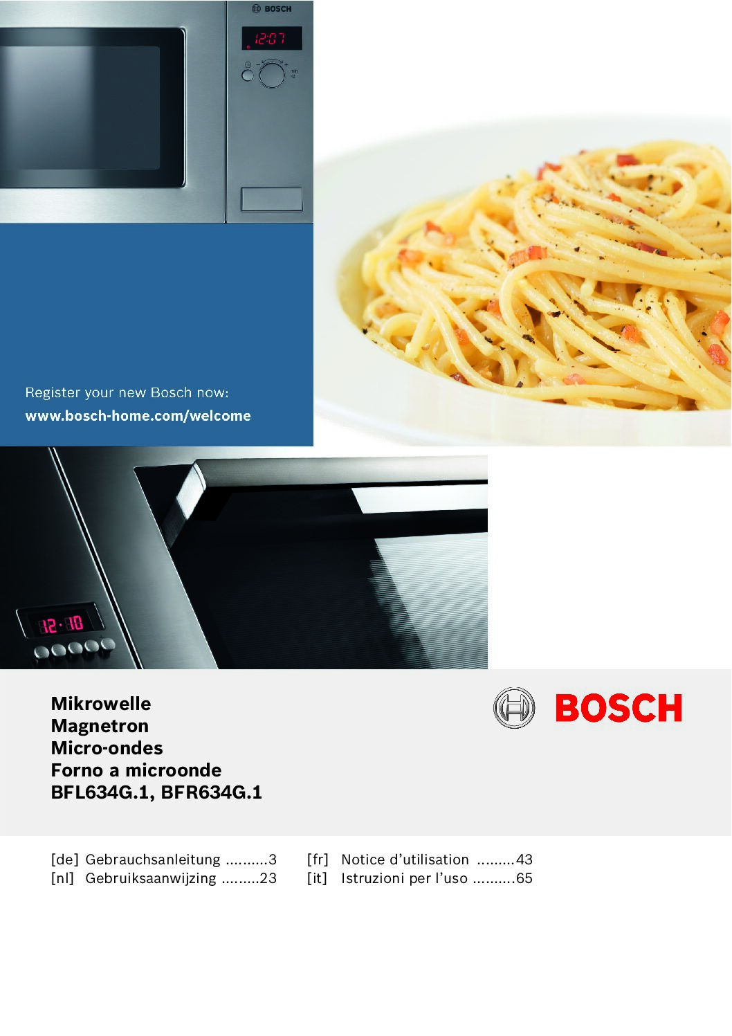Bosch BFL634GS1 Bedienungsanleitung