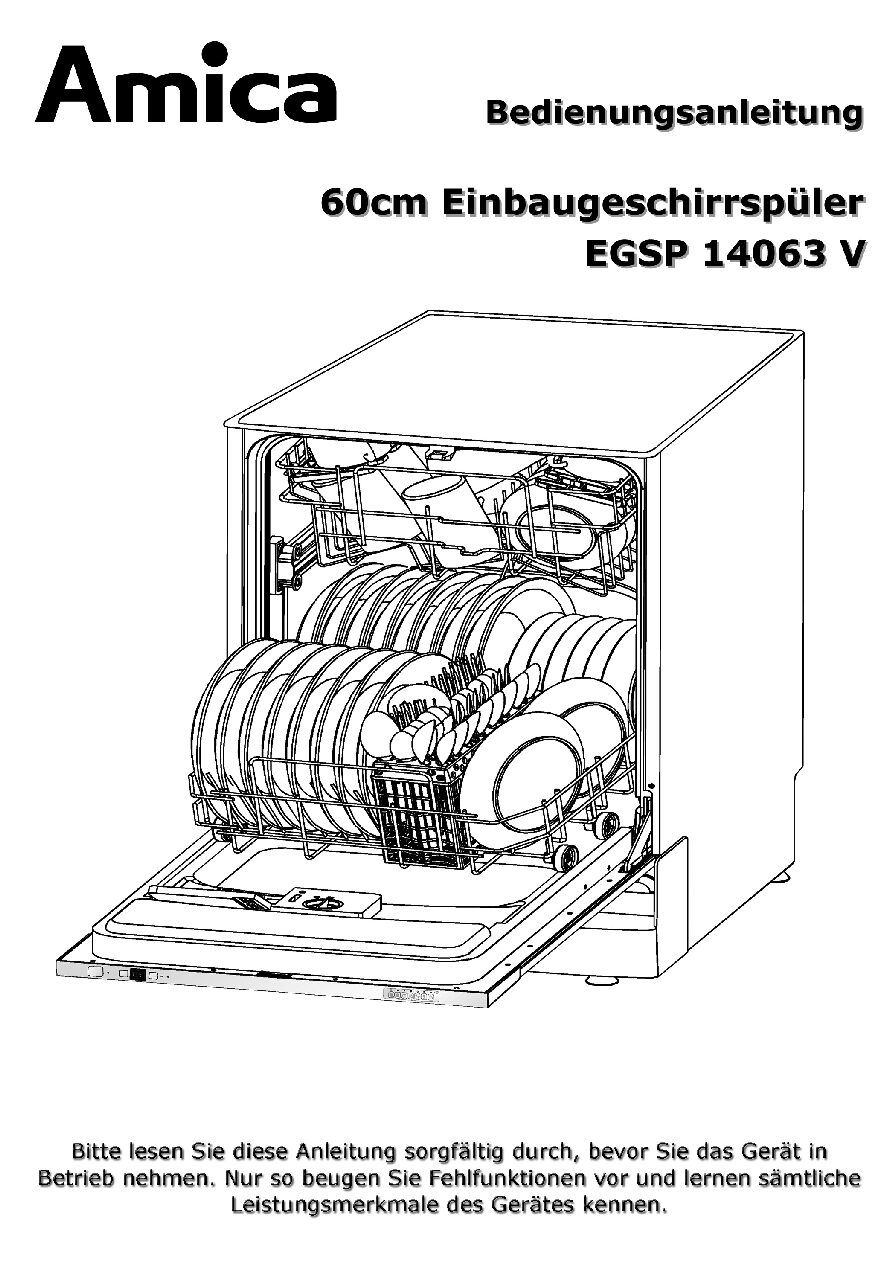 Amica EGSP 14063 V Bedienungsanleitung