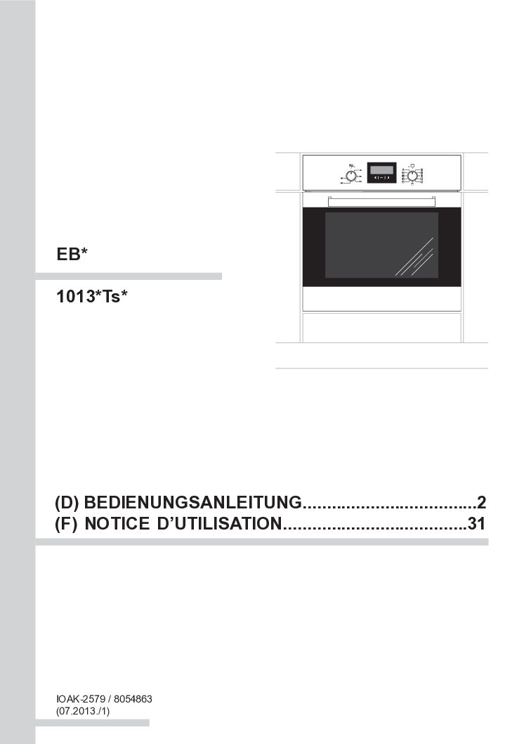 Amica EB 13552 E Bedienungsanleitung