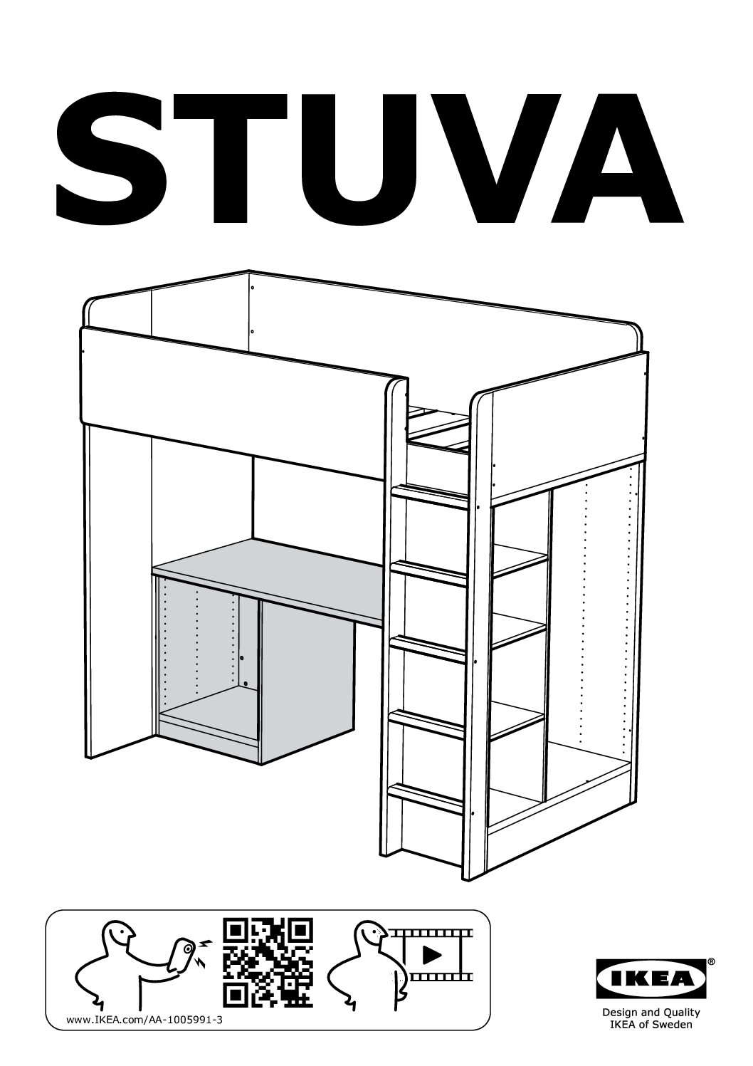 Ikea STUVA Hoogslapercombi Bedienungsanleitung