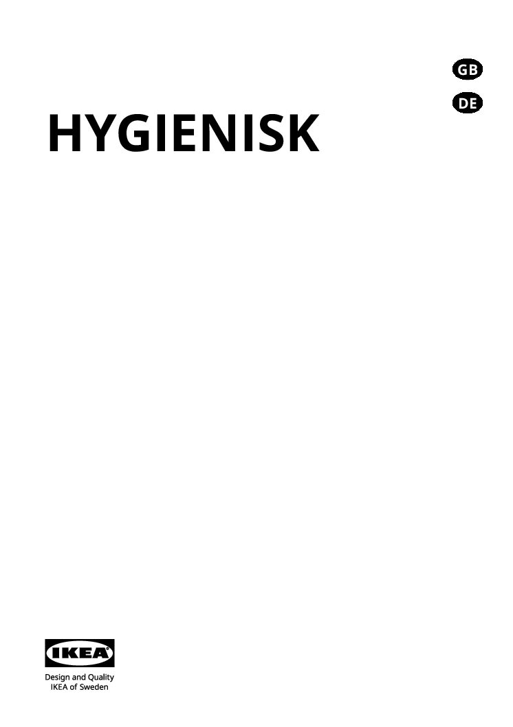 Ikea Hygienisk 204.756.10 Bedienungsanleitung