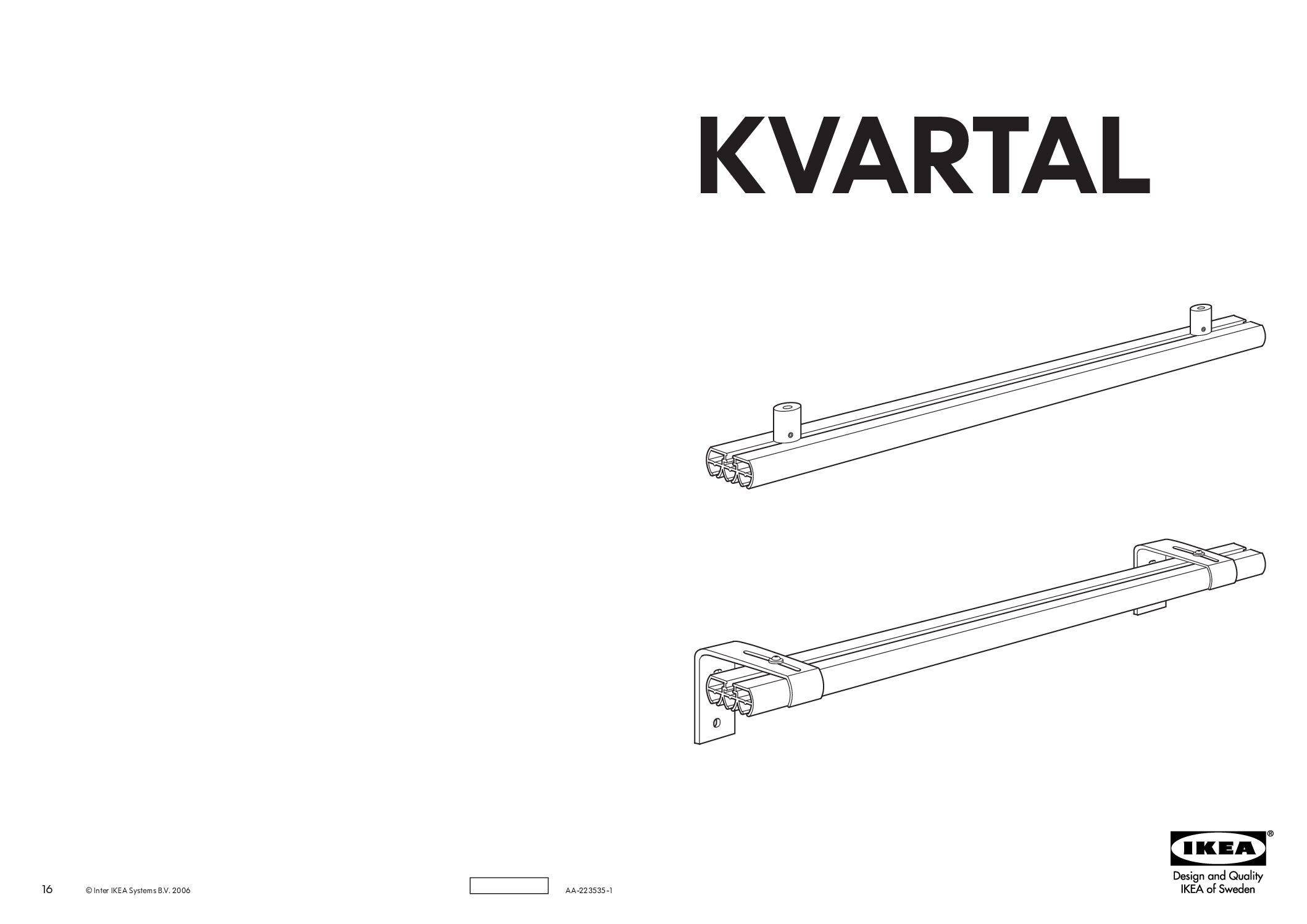 Ikea Kvartal gordijnroede Bedienungsanleitung