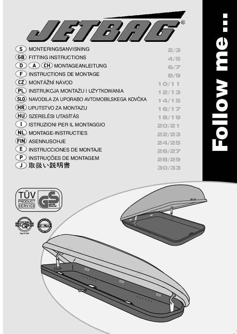 Thule Jetbag 310 Bedienungsanleitung