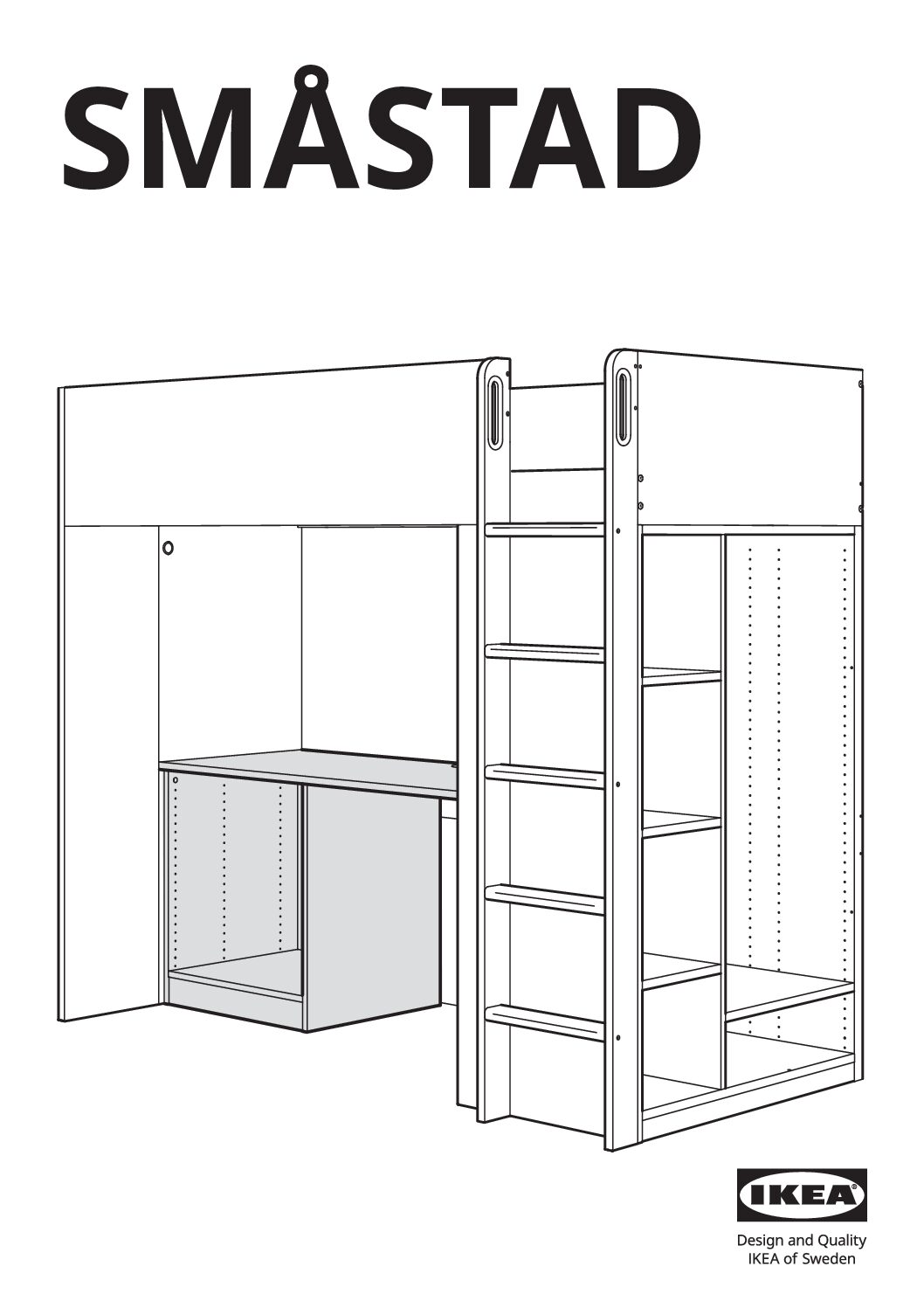 Ikea 093.921.26 Smastad bed Bedienungsanleitung