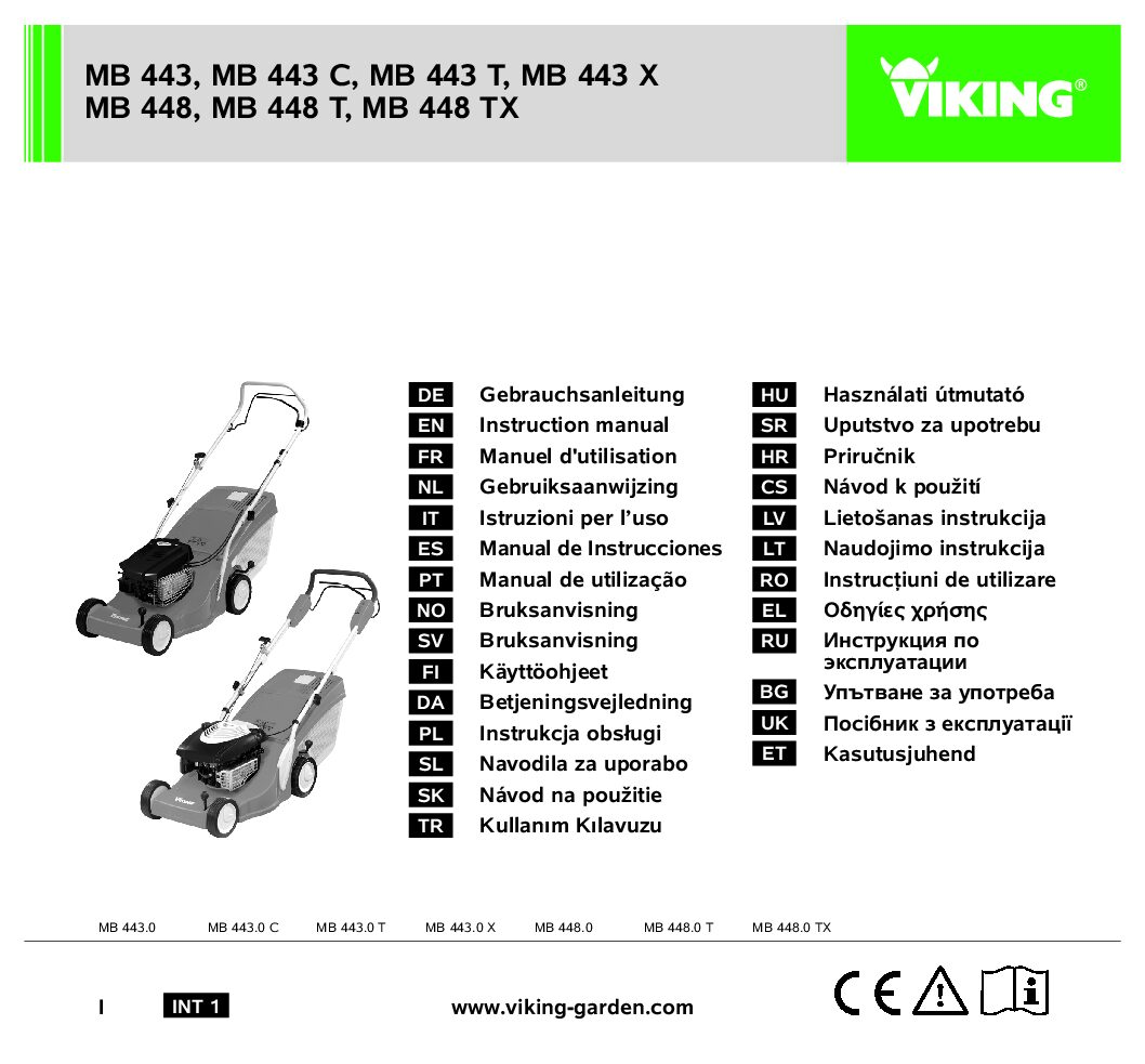 Viking MB 448 T Bedienungsanleitung