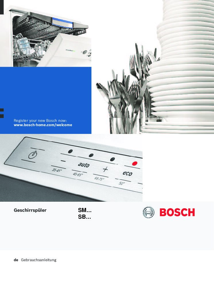 Bosch SMV69U50EU - Super Silence Plus Bedienungsanleitung