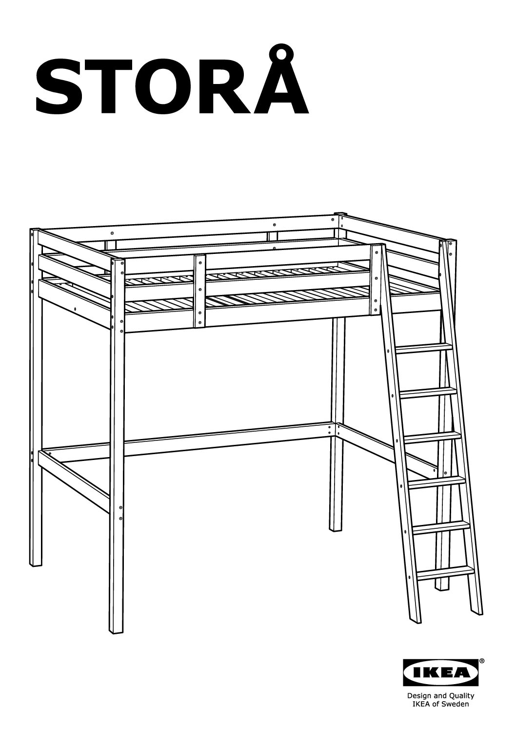 Ikea 001.608.66 Stora bed Bedienungsanleitung