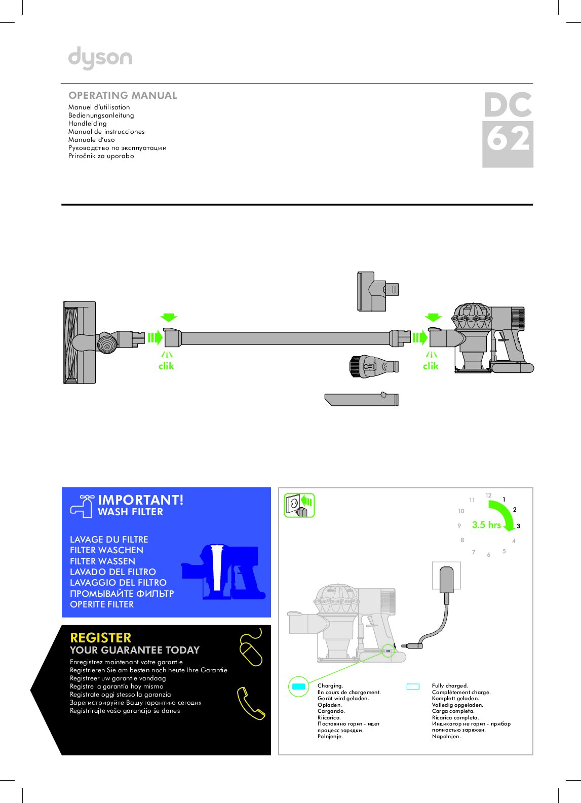 Dyson DC62 Bedienungsanleitung