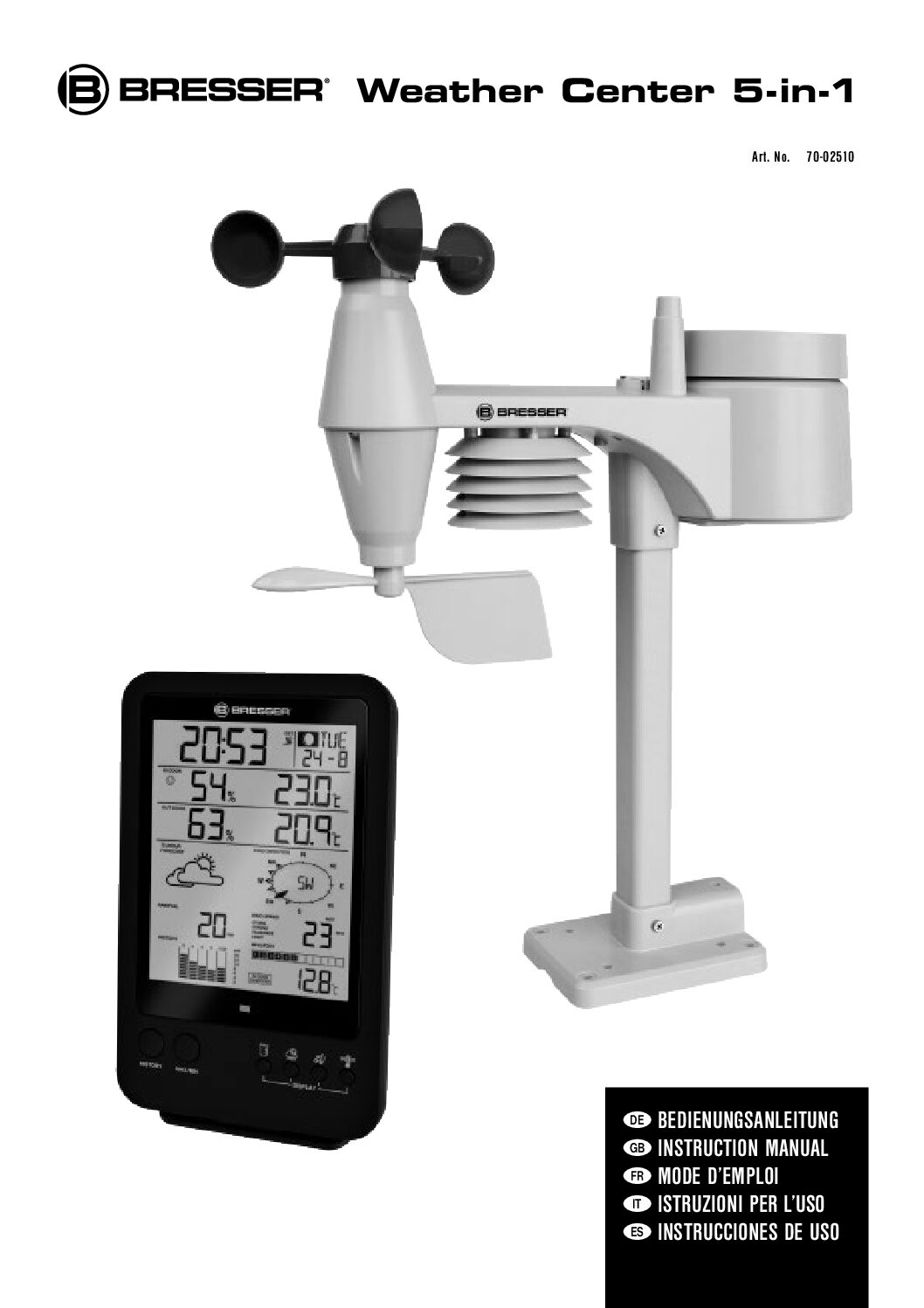 Bresser Weather Center 5-in-1 Bedienungsanleitung