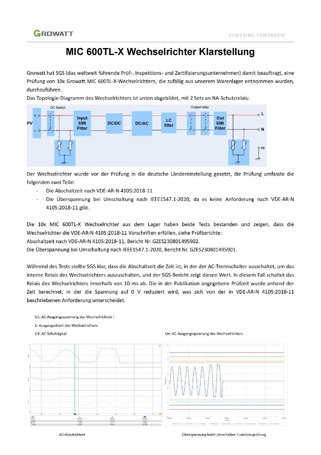 Growatt MIC 600 TL-X Bedienungsanleitung