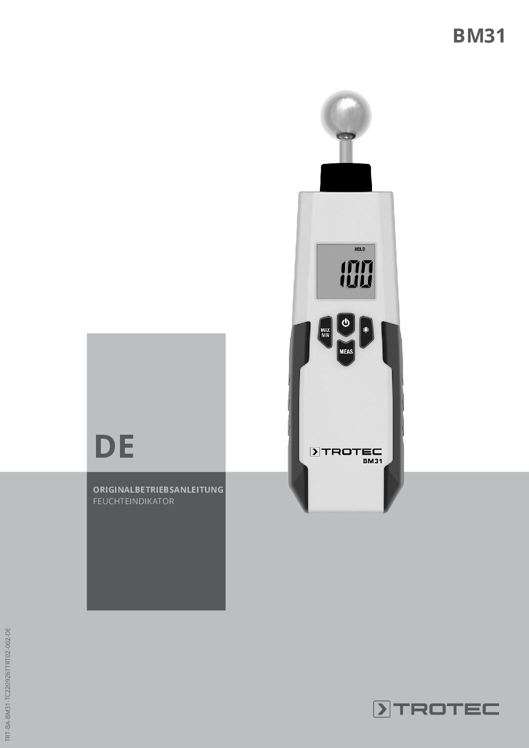 Trotec BM31 Bedienungsanleitung