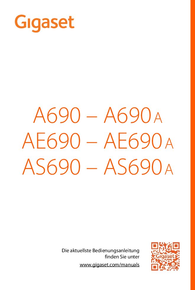 Gigaset AE690A,AS690A Bedienungsanleitung