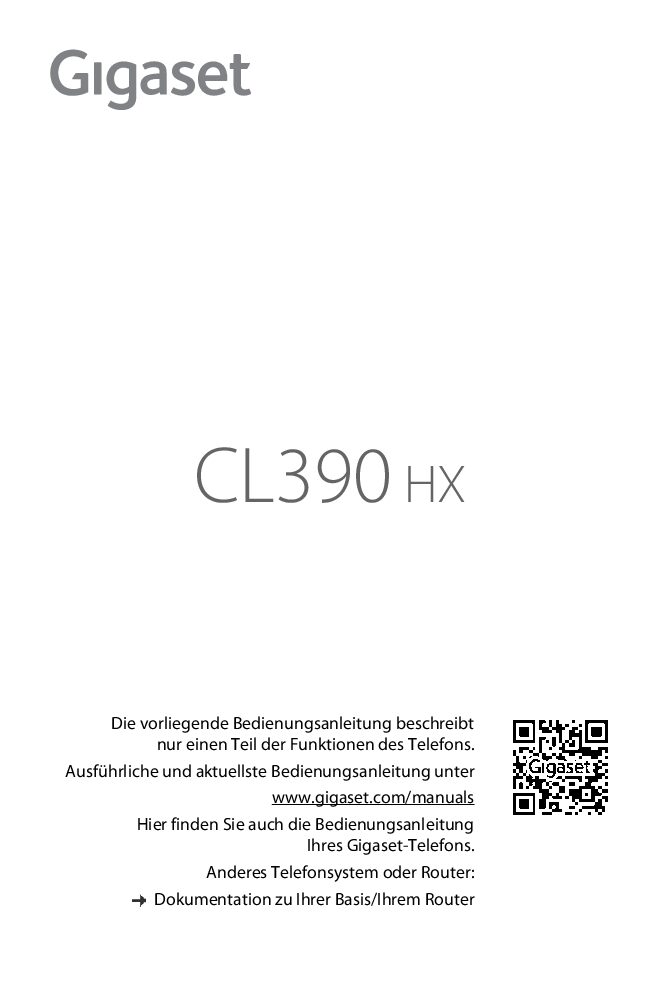 Gigaset CL390HX Bedienungsanleitung